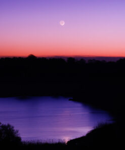 Quimper : Conjonction Lune-Jupiter sur l'Odet