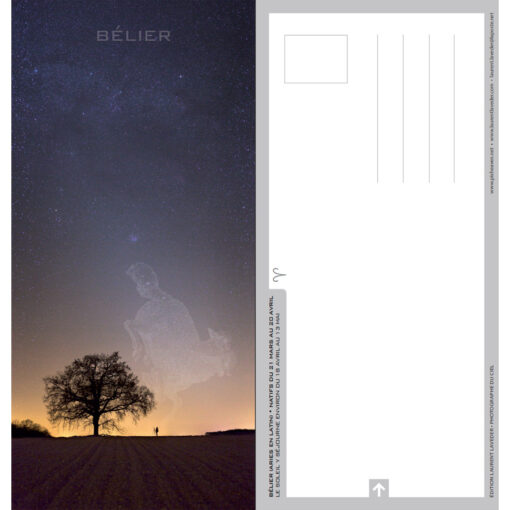 Carte postale "Constellation du zodiaque : Le Bélier"