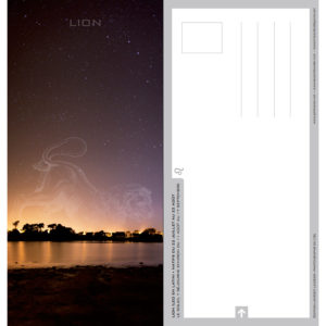 Carte postale "Constellation du zodiaque : le Lion"