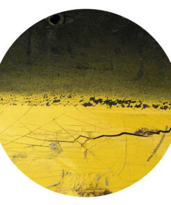 Miroir de poche "Jaune et noire"