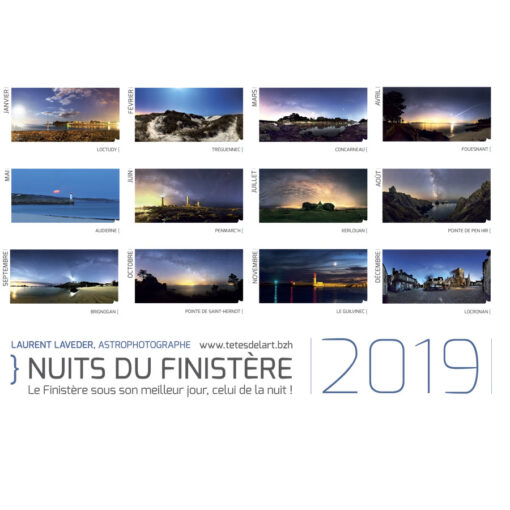 Calendrier 2019 "Nuits du Finistère"