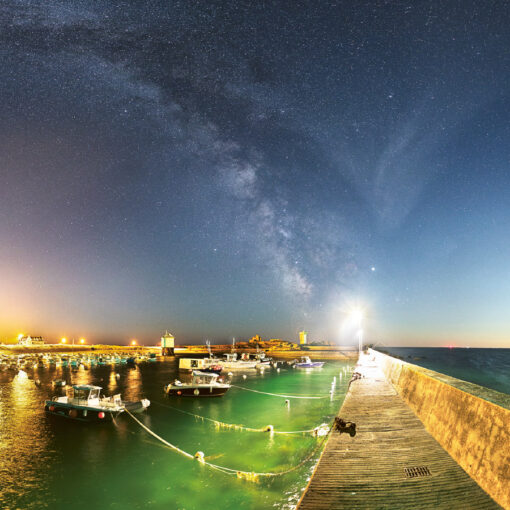 Carte postale "Le port de Trévignon de nuit"