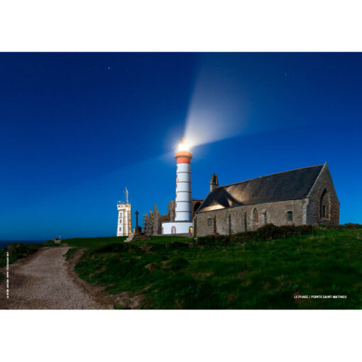 Set de table réversible "Pointe Saint-Mathieu de nuit"