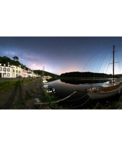Photo "Port-Launay : Le port et l'Aulne de nuit"