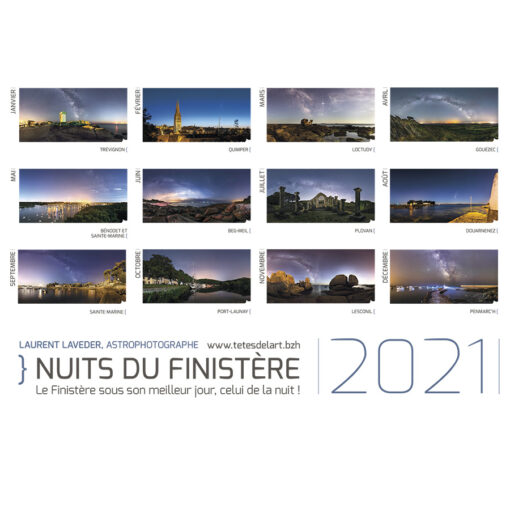 calendrier 2021 "Nuits du Finistère"