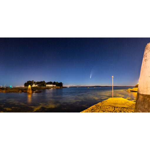 Douarnenez : Comète Neowise et Île Tristan