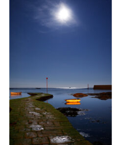 Photo A4 à encadrer "Penmarc'h : Cale de Saint-Pierre sous la Lune"