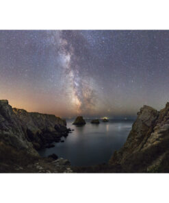 Photo A4 à encadrer "Pointe de Pen Hir : La Voie lactée se reflète dans l'océan"