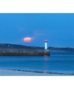 Photo A4 à encadrer "Audierne : Lever de Pleine Lune sur le Raoulic"