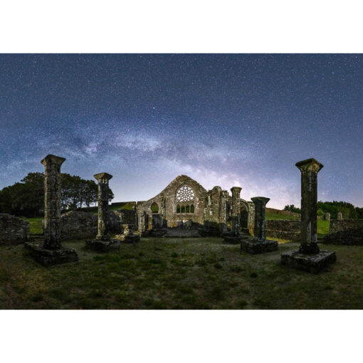 Photo A4 à encadrer "Plovan : la rosace des ruines de Languidou"