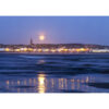 Photo A4 à encadrer "Douarnenez : la Pleine Lune se couche sur la ville"