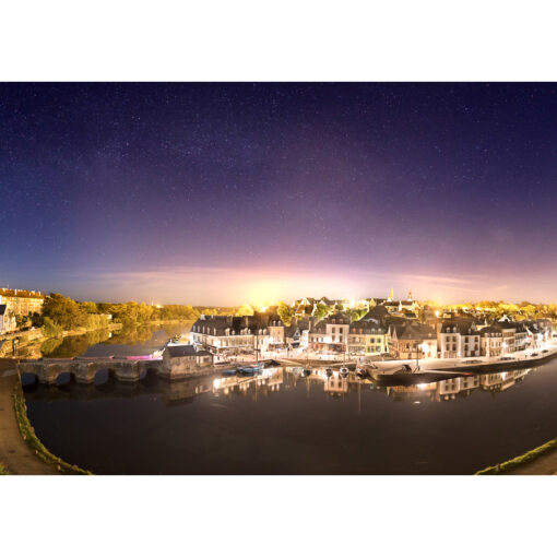 Photo A4 à encadrer "Auray : Saint-Goustan sous la Voie lactée"