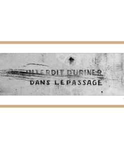 Cadre panoramique "Interdit d'uriner dans le passage"
