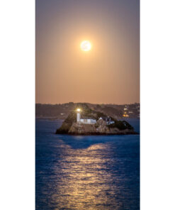 Carantec : reflet de la Pleine Lune sous l'Île Louët