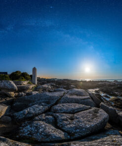 Trégunc : Pointe de la Jument sous les étoiles