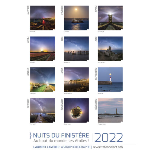 calendrier 2022 "Nuits du Finistère"