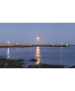 Le Guilvinec : La Pleine Lune au-dessus du port