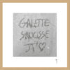 Mini-cadre "Galette saucisse je t'aime"