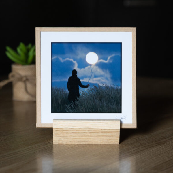 Mini-cadre "Jeu lunaire" en 12x12 cm