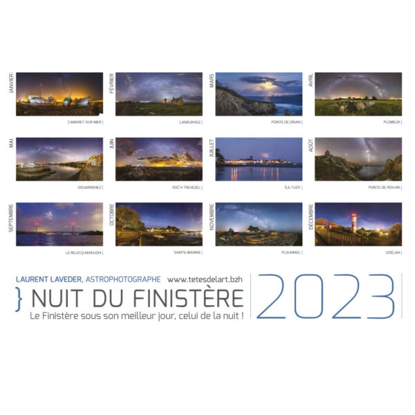 calendrier 2023 "nuits du Finistère"