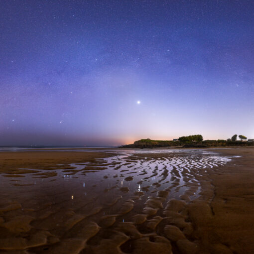 Le Pouldu : Plage de Bellangenet sous les étoiles