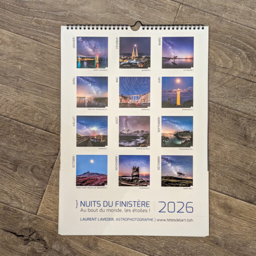 Calendrier 2026 "Nuits du Finistère"