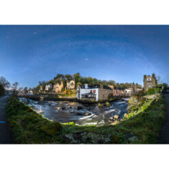 Pont-Aven : Voie lactée d'hiver sur la rivière Aven
