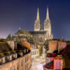 Quimper : Orion sur la cathédrale Saint-Corentin