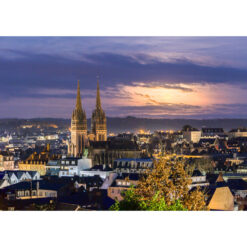 Quimper : Pleine Lune depuis le Coteau du Frugy