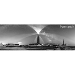 Magnet panoramique Noir & Blanc Bretagne : Le phare d'Eckmühl à Penmarc'h