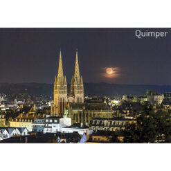 Magnet Quimper : Croissant de Lune sur la cathédrale
