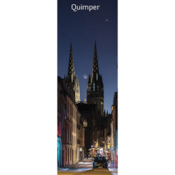 Magnet panoramique Quimper : La rue du Frout et la cathédrale