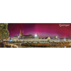 Magnet panoramique Quimper : Aurore boréale sur les quais
