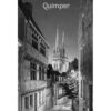 Magnet Noir & Blanc Bretagne : La rue du Lycée à Quimper