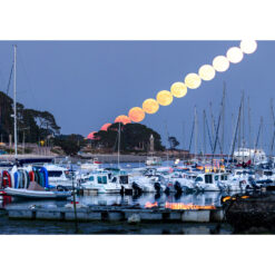Bénodet : chapelet de Lune sur le Feu du Coq
