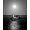 Photo A4 Noir et Blanc à encadrer "Carantec : reflet de la Pleine Lune sous l'Île Louët"