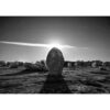 Photo A4 Noir et Blanc à encadrer "Carnac : Menhir masquant la Lune"