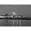 Photo A4 Noir et Blanc à encadrer "Île-Tudy : Lever de Pleine Lune sur la Pointe"