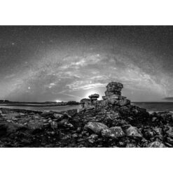 Photo A4 Noir et Blanc à encadrer "Landunvez : les Rochers de Beg An Tour"