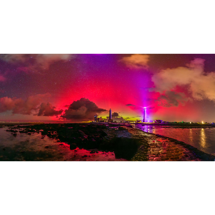 Penmarc'h : Les phares sous les aurores boréales