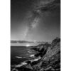 Photo A4 Noir et Blanc à encadrer "Pointe du Raz : Île de Sein sous la Voie lactée"