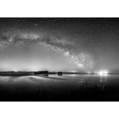 Photo A4 Noir et Blanc à encadrer "Tréguennec : les blockhaus sous la Voie lactée"