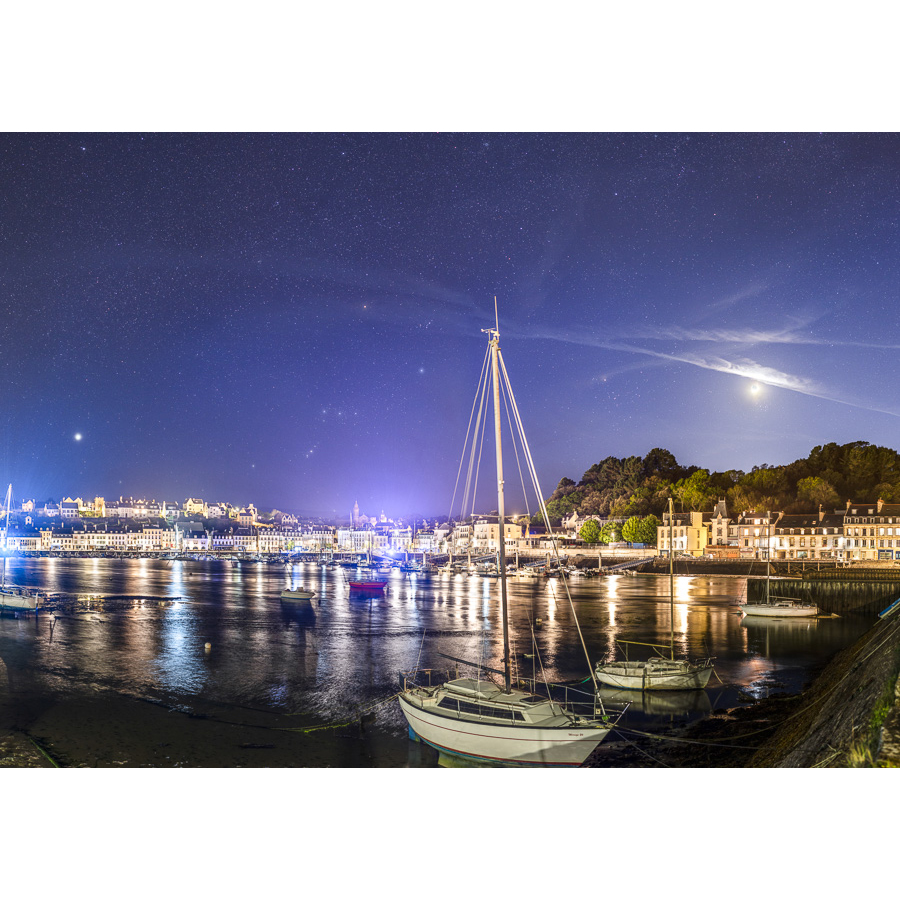 Audierne : le Port de nuit