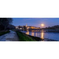 Pont-Croix : Lever de Lune sur le Goyen