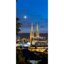 Quimper : Vénus et Jupiter entre les flèches de Saint-Corentin