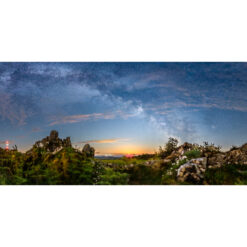 Roc'h Trevezel : Lever de Lune sur le Lac de Brennilis