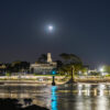 Bénodet : Conjonction Lune-Pléiades au-dessus du Minaret