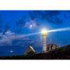 Pointe Saint-Mathieu : Eclipse de Lune sur le phare
