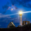 Pointe Saint-Mathieu : Eclipse de Lune sur le phare