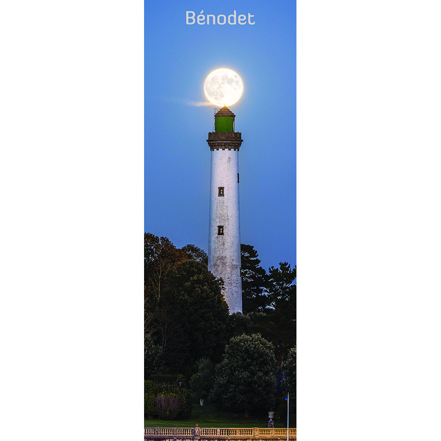 Magnet panoramique La Phare de Bénodet et la Pleine Lune